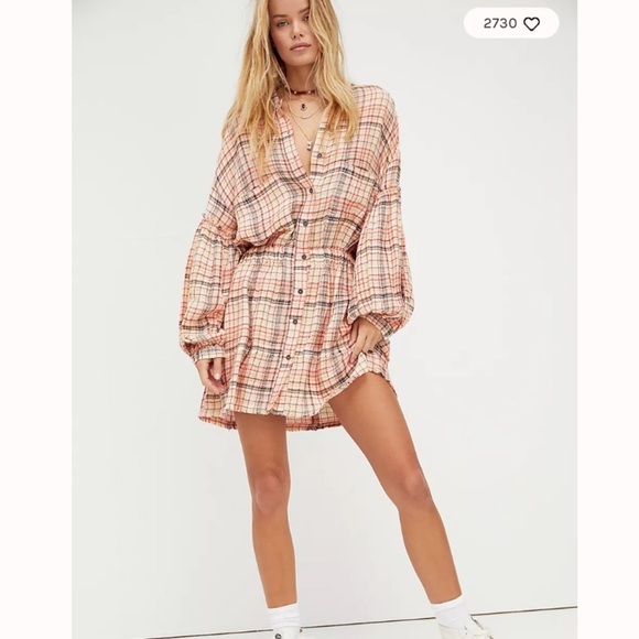 We The Free By The Way Plaid Mini Dress - Picture 1 of 8